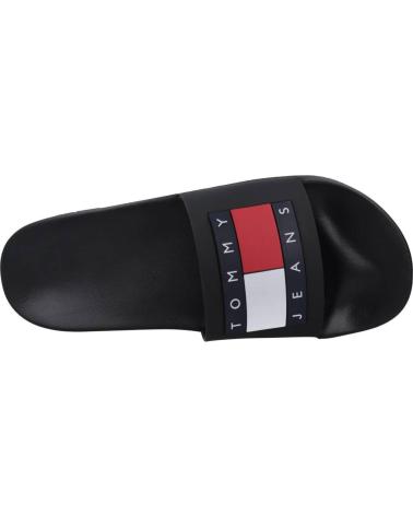 Chanclas de Hombre TOMMY JEANS RETRO LEATHER NEGRO