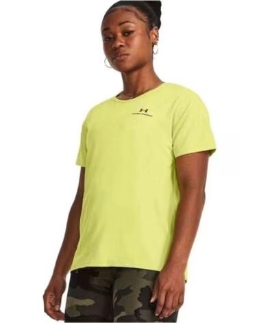 UNDER ARMOUR Camiseta De Manga Corta Camiseta Rush Energy Manga Corta Amarillo Oscuro Mujer en amarillo para mujer MUJER