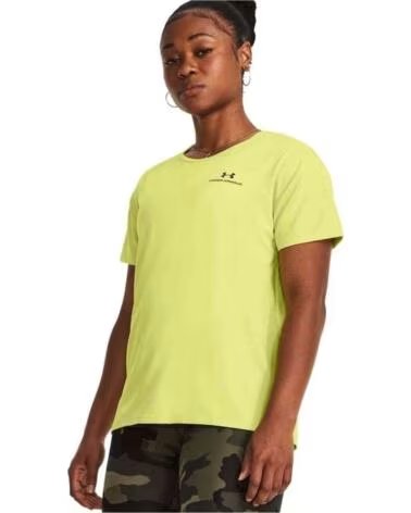 UNDER ARMOUR Camiseta De Manga Corta Camiseta Rush Energy Manga Corta Amarillo Oscuro Mujer en amarillo para mujer MUJER