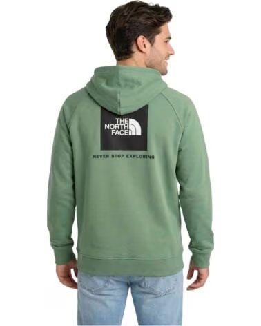 THE NORTH FACE SUDADERA CON CAPUCHA RAGLAN BOX NSE REGULAR HOODIE DIMMED ALGAE MEDIUM GREEN