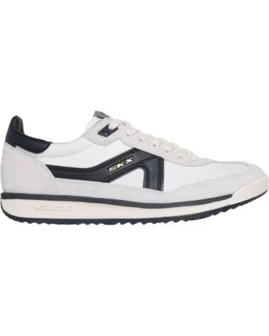 SKECHERS Zapatillas Skx 92 en blanco para hombre WHITE LEATHER-BLACK TEXTILE-PU