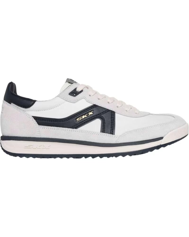 SKECHERS Zapatillas Skx 92 en blanco para hombre WHITE LEATHER-BLACK TEXTILE-PU
