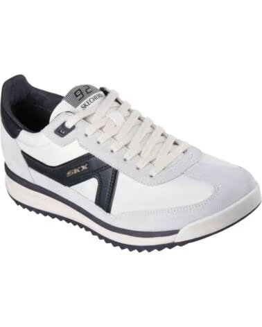 SKECHERS Zapatillas Skx 92 en blanco para hombre WHITE LEATHER-BLACK TEXTILE-PU