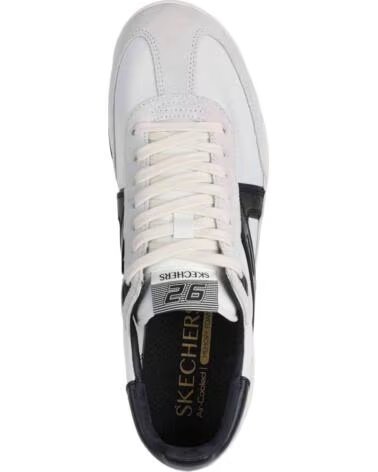 SKECHERS Zapatillas Skx 92 en blanco para hombre WHITE LEATHER-BLACK TEXTILE-PU