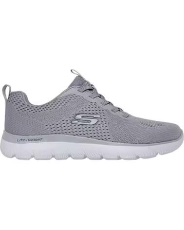 SKECHERS Zapatillas 232963-Gynv en gris para hombre GRAY MESH-NAVY TRIM