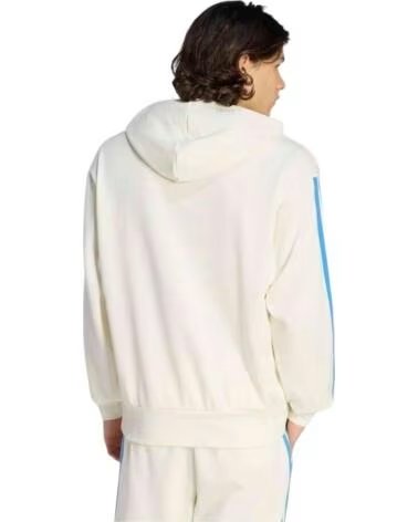 ADIDAS FELPA CON CAPPUCCIO M 3S FT HD BEIGE UOMO OWHITE-RAYBLU