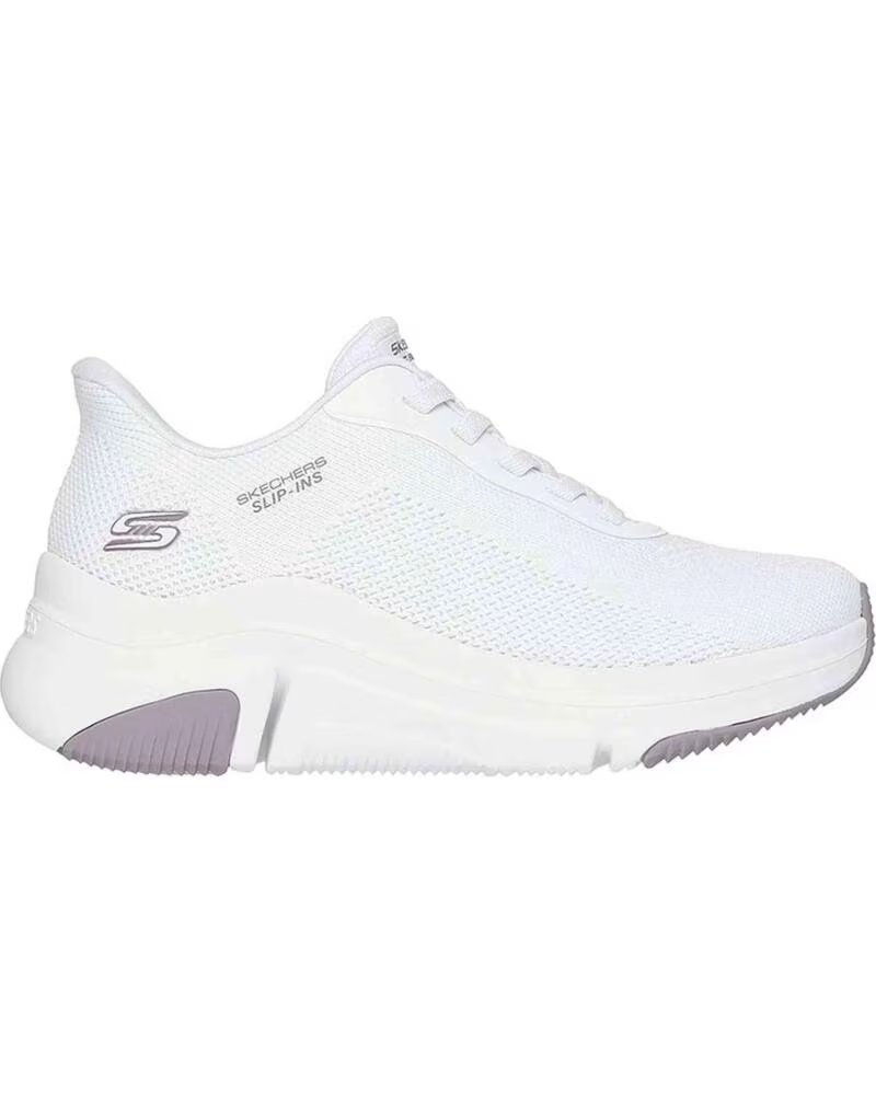 SKECHERS Zapatillas 117587-W en blanco para mujer WHITE ENGINEERED KNIT