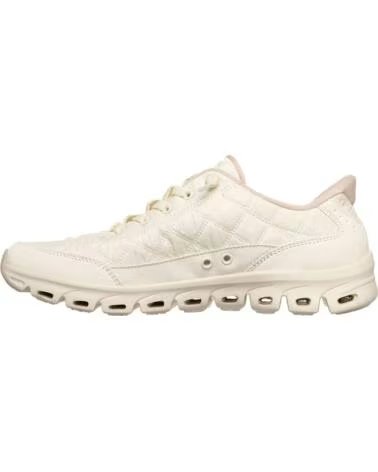 SKECHERS SCARPE GLIDE-STEP COZY FIT AT EASE DONNA OFF WHITE NYLON