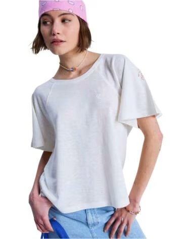 ROXY Camiseta De Manga Corta Time For Palm T Wza0 en blanco para mujer COCONUT MILK