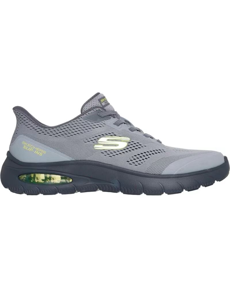 SKECHERS Zapatillas Skech-Air Summits en charcoal mesh-synthetic-lime trim para hombre CHARCOAL MESH-SYNTHETIC-LIME TRIM