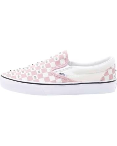 BASKETS CLASSIC SLIP-ON CHECKERBOARD AVEC CLOUS MEDIUM RED