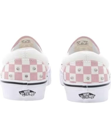 BASKETS CLASSIC SLIP-ON CHECKERBOARD AVEC CLOUS MEDIUM RED