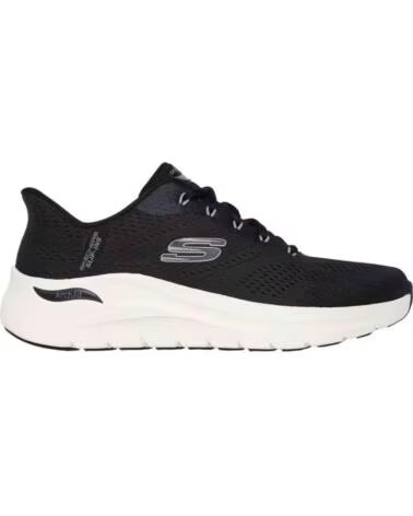 SKECHERS BASKETS ARCH FIT 20 - LESTUR NOIR HOMME BLACK MESH-SYNTHETIC