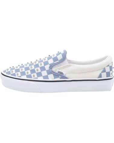 ZAPATILLAS VANS CLASSIC SLIP-ON CHECKERBOARD CON TACHUELAS UNISEX AZUL MEDIUM BLUE