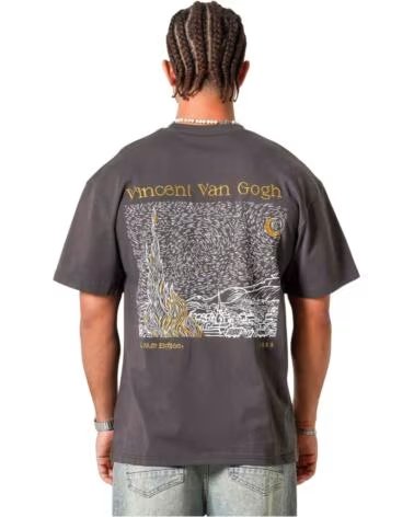 MAGLIETTA SIXTH JUNE NUIT ETOILEE BACK PRINT SOFT BLACK