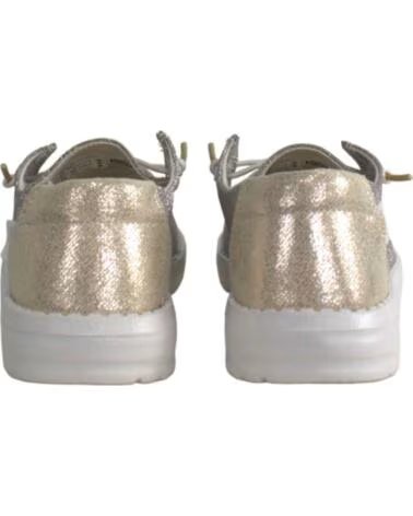 ZAPATOS HEY DUDE WENDY METALLIC SPARKLE PARA MUJER EN DORADO METAL