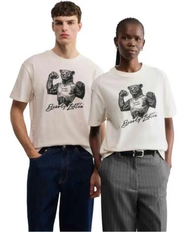 TOMMY HILFIGER Camiseta De Manga Corta Tjm Rlx Bear Ss Tee en blanco para unisex ANCIENT WHITE