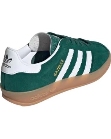 ZAPATILLAS ADIDAS GAZELLE INDOOR EN CGREEN-FTWWHT-GUM2 PARA NINOS UNISEX