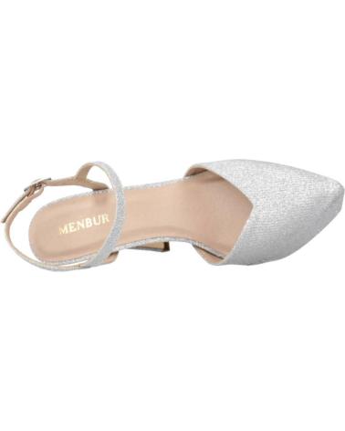 Sandalias de Mujer MENBUR SALON FORMA DESTALONADO PLATA