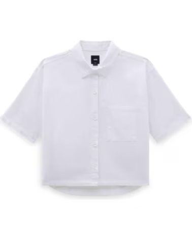 VANS OFF THE WALL T-SHIRT MANCHES COURTES AVEC POCHE FEMME BLANCO