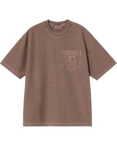 CARHARTT WIP T-SHIRT MANICA CORTA CON TASCHINO DA UOMO MARRONE MARRóN