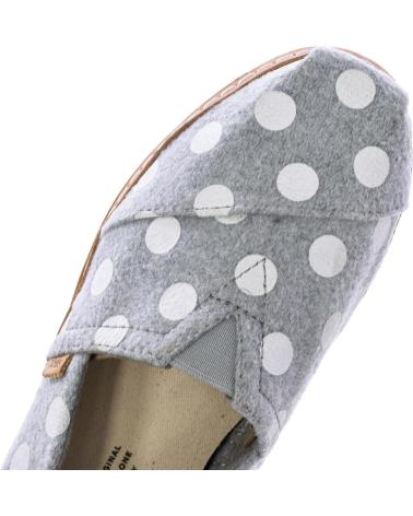 Mocassins pour Femme et Homme TOMS ALPARGATA 10012636 GRIS