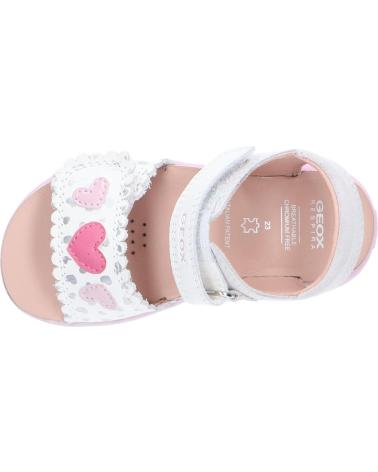 Sandalen für Mädchen GEOX B354MA 08522 B S DELHI C0406 WHITE-PINK