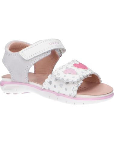 Sandalen für Mädchen GEOX B354MA 08522 B S DELHI C0406 WHITE-PINK
