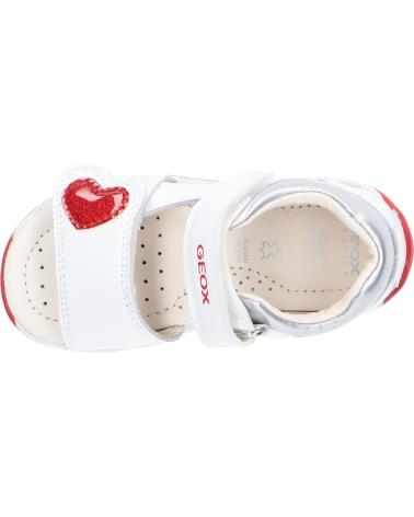 Sandalen für Mädchen GEOX B350YD 085KC B S TAPUZ C0050 WHITE-RED