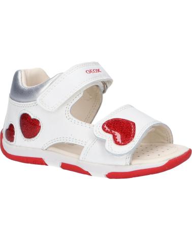 Sandalen für Mädchen GEOX B350YD 085KC B S TAPUZ C0050 WHITE-RED
