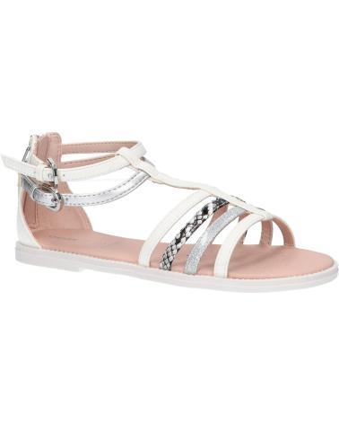 Sandalen für Damen und Mädchen GEOX J7235D 054AJ J S KARLY C0007 WHITE-SILVER