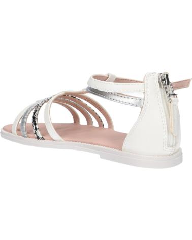 Sandalen für Damen und Mädchen GEOX J7235D 054AJ J S KARLY C0007 WHITE-SILVER
