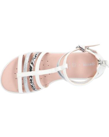 Sandalen für Damen und Mädchen GEOX J7235D 054AJ J S KARLY C0007 WHITE-SILVER