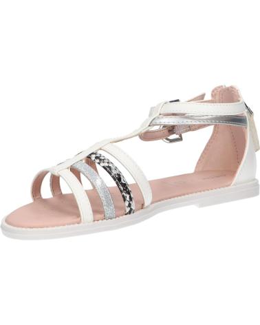 Sandalen für Damen und Mädchen GEOX J7235D 054AJ J S KARLY C0007 WHITE-SILVER