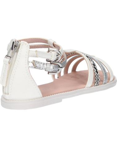 Sandalen für Damen und Mädchen GEOX J7235D 054AJ J S KARLY C0007 WHITE-SILVER