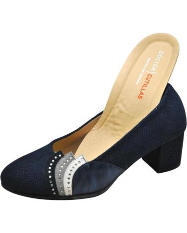 Zapatos de Mujer D`CUTILLAS DOCTOR CUTILLAS 80115 SALON PLANTILLA EXTRAIBLE MUJER MARIN MARINO