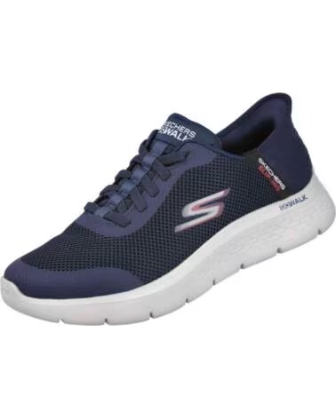 SKECHERS SCARPE DA GINNASTICA GO WALK SLIP-INS 070-338937 UOMO BLU AZUL