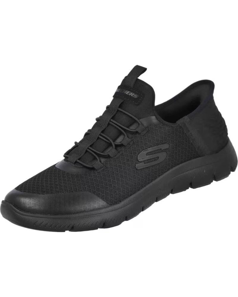 SKECHERS SCARPE DA GINNASTICA SLIP-INS 070-343725 UNISEX NERO NEGRO