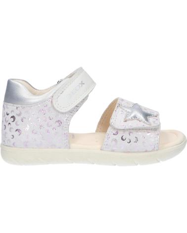 girl Sandals GEOX B251YA 007NF B S ALUL C0007 WHITE-SILVER