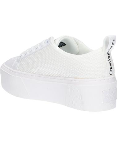 Zapatillas deporte de Mujer CALVIN KLEIN YW0YW00915 FLATFORM 0K5 WHITE-CREAMY WHITE-BLACK
