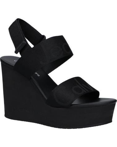 Sandalias de Mujer CALVIN KLEIN YW0YW00959 WEDGE SANDAL WEBBING BDS BLACK