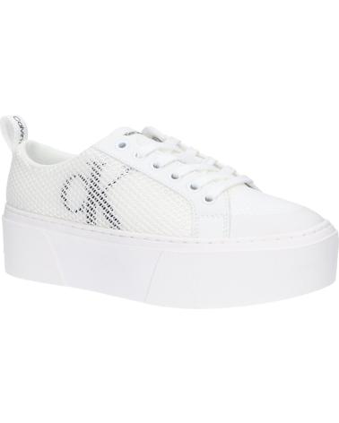 Zapatillas deporte de Mujer CALVIN KLEIN YW0YW00915 FLATFORM 0K5 WHITE-CREAMY WHITE-BLACK