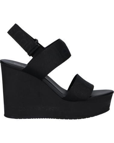Sandalias de Mujer CALVIN KLEIN YW0YW00959 WEDGE SANDAL WEBBING BDS BLACK