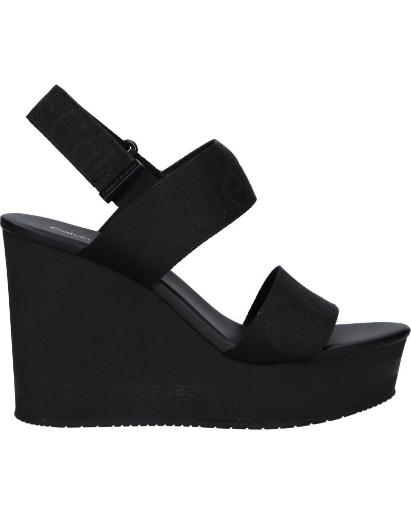 Sandalias de Mujer CALVIN KLEIN YW0YW00959 WEDGE SANDAL WEBBING BDS BLACK