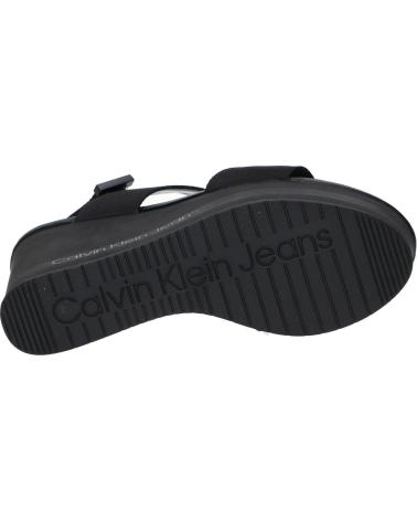 Sandalias de Mujer CALVIN KLEIN YW0YW00959 WEDGE SANDAL WEBBING BDS BLACK
