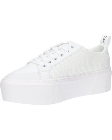 Zapatillas deporte de Mujer CALVIN KLEIN YW0YW00915 FLATFORM 0K5 WHITE-CREAMY WHITE-BLACK