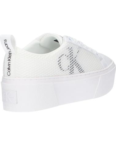 Zapatillas deporte de Mujer CALVIN KLEIN YW0YW00915 FLATFORM 0K5 WHITE-CREAMY WHITE-BLACK