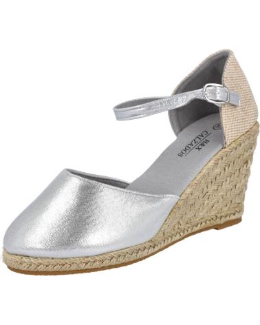 Sandalias de Mujer BUBBLE BOBBLE Q-9 ALPARGATAS ESPARTO MUJER PLATA