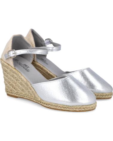 Sandalias de Mujer BUBBLE BOBBLE Q-9 ALPARGATAS ESPARTO MUJER PLATA