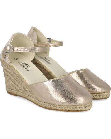 Sandalias de Mujer BUBBLE BOBBLE Q-9 CANAMO ALPARGATAS CUNA ALTA ORO
